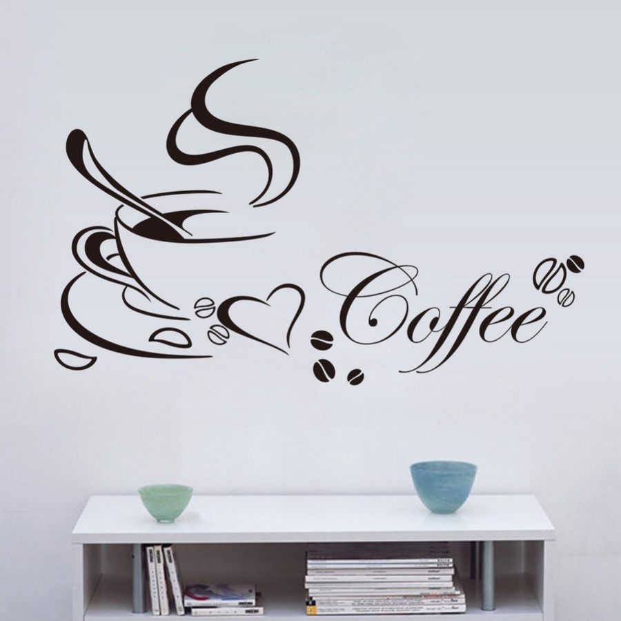 Decal dán tường Coffee