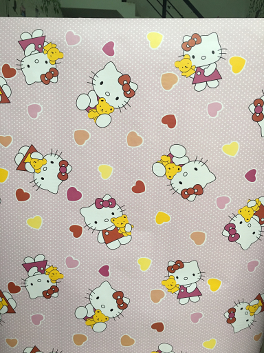 Giấy decal cuộn hello kitty hồng 1
