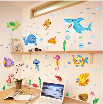 Decal cá heo xanh và các bạn 3