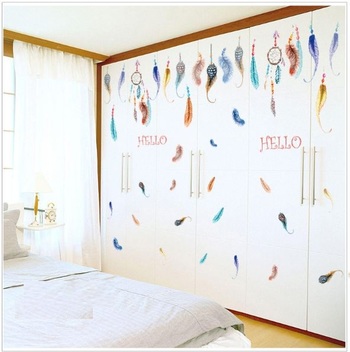 Decal lông vũ đủ màu 2