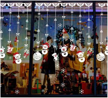 Decal trang trí noel dây treo người tuyết Noel