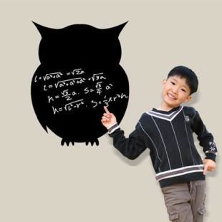 Decal bảng viết hình chim cú