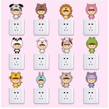 Decal ổ điện cô bé ngộ nghĩnh