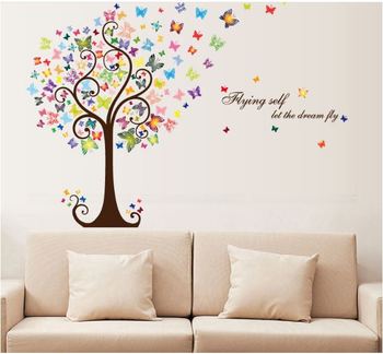 Decal cây hoa bướm 2
