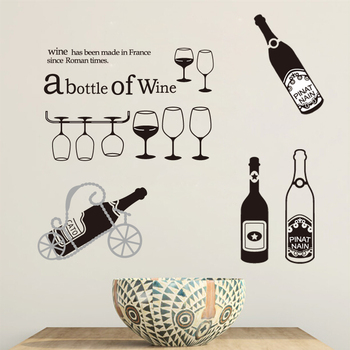 Decal dán tường Abottle of Wine