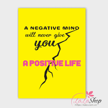 Tranh treo tường A negative mino will never give you