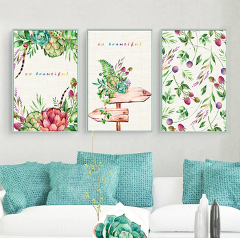 Bộ tranh treo tường hoa và lá