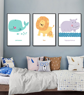 Tranh treo tường Các Bạn Động Vật Hoạt Hình Ngộ Nghĩnh