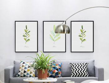 Tranh Treo Tường Lá Xanh Nhiệt Đới Nghệ Thuật