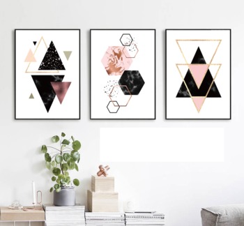 Bộ tranh treo tường họa tiết hình học