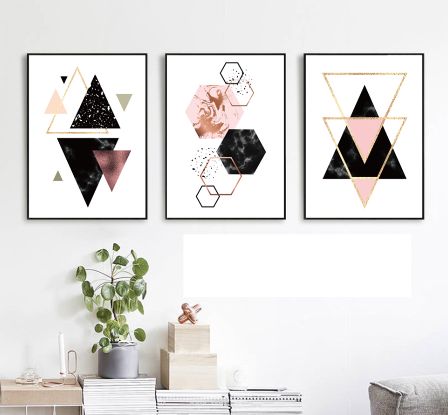 Bộ tranh treo tường họa tiết hình học