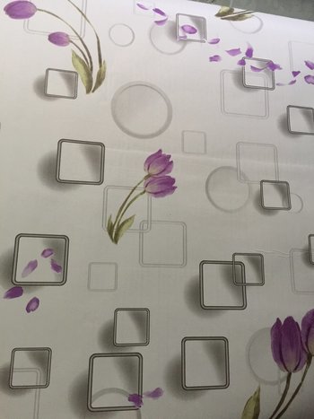 Giấy decal cuộn hoa tulip tím khổ 0.9m