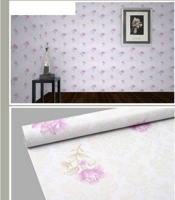 Giấy decal cuộn hoa mẫu đơn tím khổ 0.9m