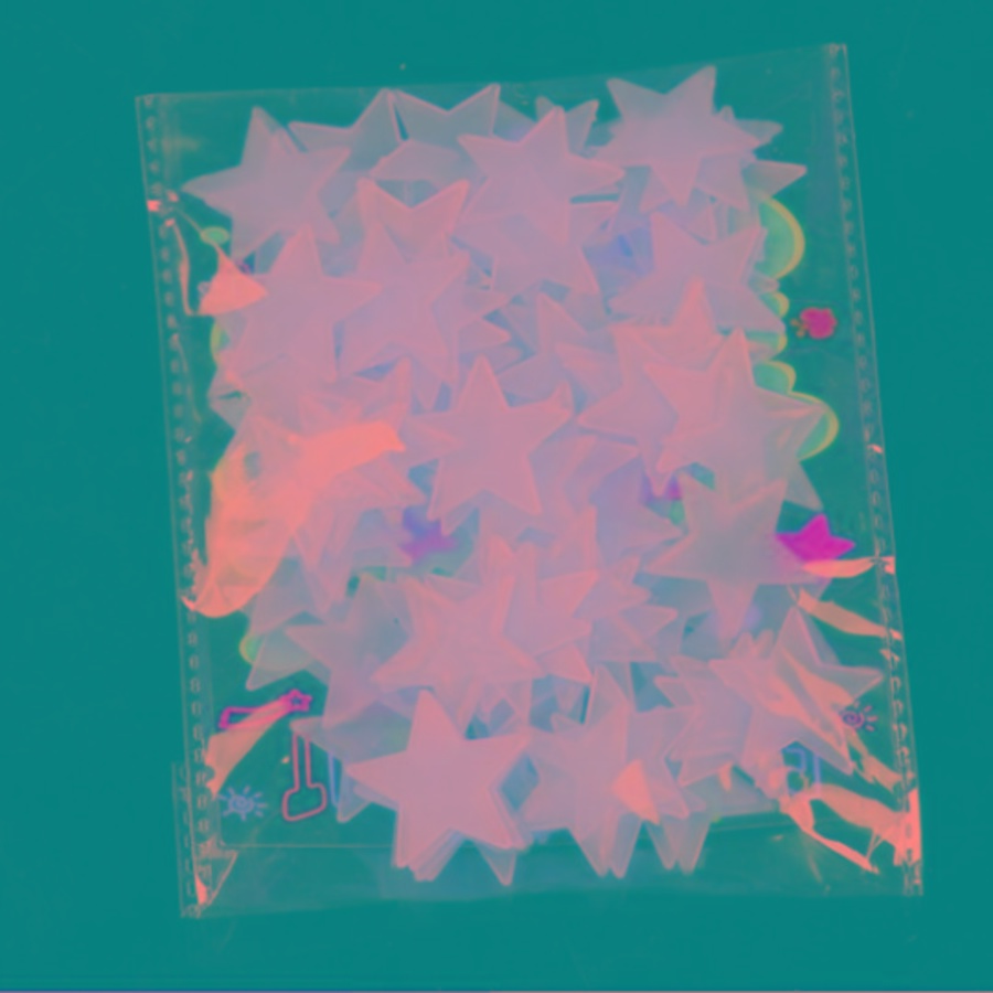 Sao dạ quang (3.5cm) bộ 100 cái màu hồng