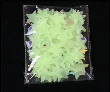 Sao dạ quang (3.5cm) bộ 100 cái màu xanh lá