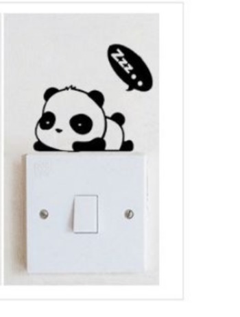 Decal ổ điện gấu trúc lười