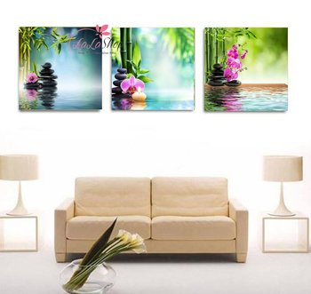 Tranh treo tường spa hoa lan tím 2