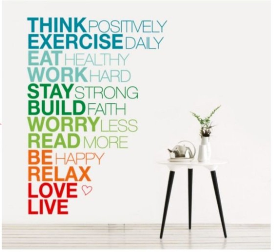 Decal văn phòng think positively