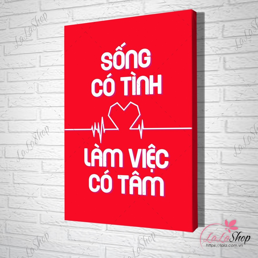 Tranh văn phòng sống có tình làm việc có tâm