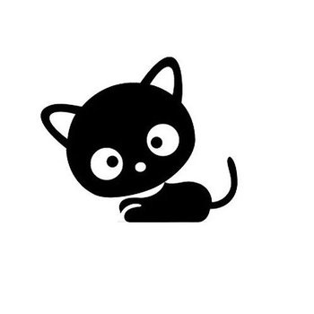 Decal dán ổ điện mèo đen