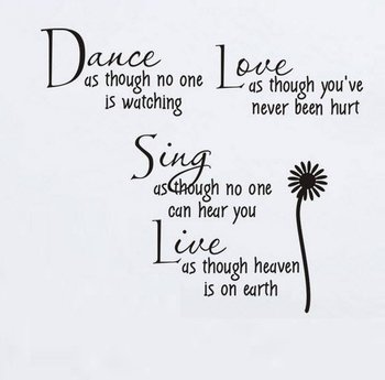 Decal dán tường Chữ trắng đen 7