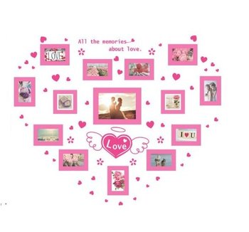 Decal Dán Tường Photo Tình Yêu Hồng