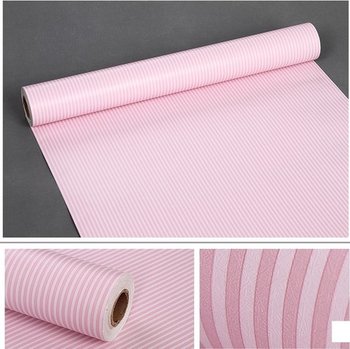 Giấy Decal cuộn sọc trắng hồng