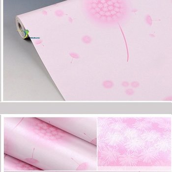 Giấy Decal cuộn hoa bồ công anh hồng