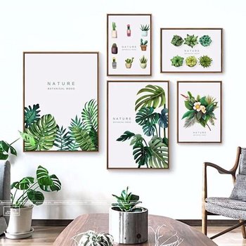 Tranh treo tường lá xanh 2