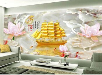 Tranh Dán Tường Hoa Sen Ngũ Sắc