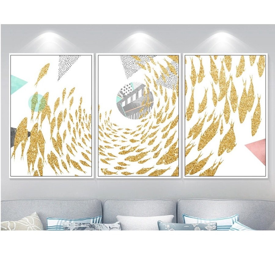 Tranh nghệ thuật trừu tượng đàn cá