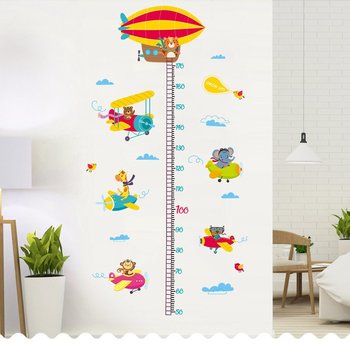 Decal dán tường thước đo phương tiện giao thông 2
