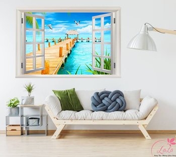 Tranh cửa sổ biển xanh