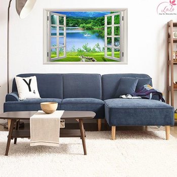Tranh cửa sổ đôi thiên nga 2