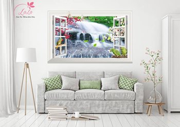 Tranh cửa sổ thác nước 6