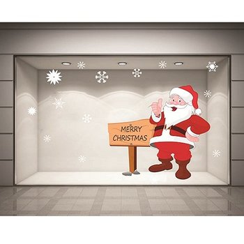 Decal dán tường Ông già Noel 3 (nền trắng đục)