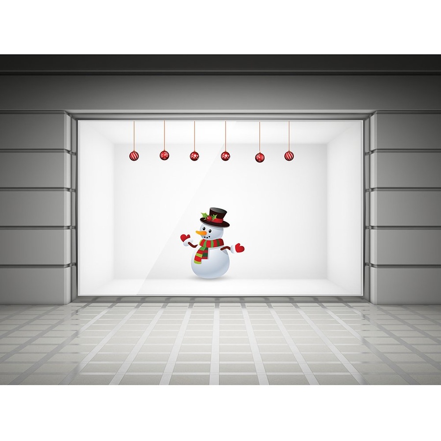 Decal dán tường người tuyết Noel