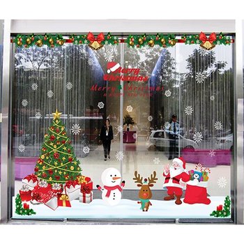 Combo decal dán tường ông già noel và cây thông xanh 4