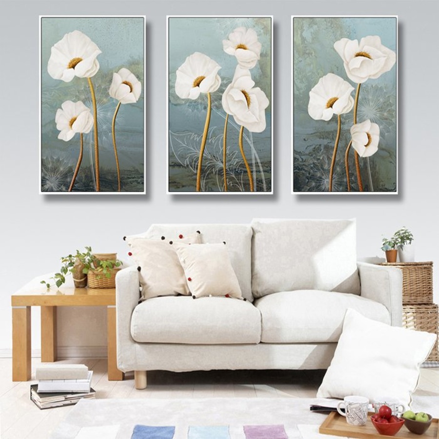 Tranh treo tường Hoa Anh Túc trắng