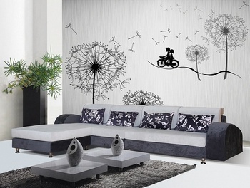 Tranh dán tường bồ công anh đen