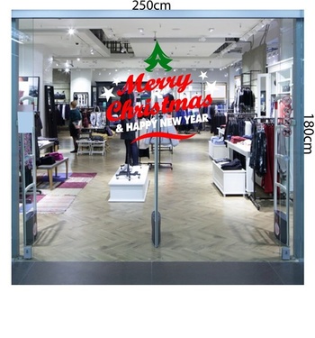 Decal noel merry christmas và happy new year