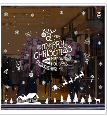Decal trang trí Giáng sinh màu trắng