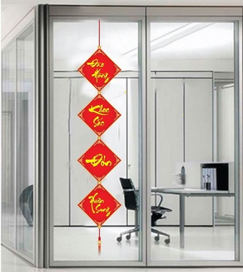 Decal đào hồng khoe sắc đón xuân sang (HN)