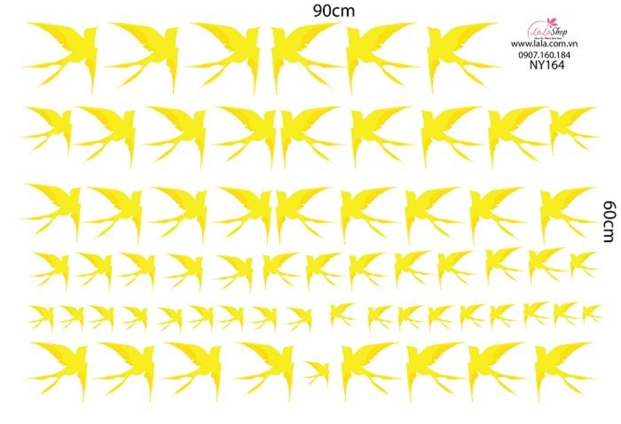 Decal Trang Trí Tết Én Vàng Đón Xuân (HN)