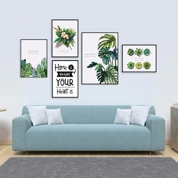 Tranh treo tường lá xanh 9