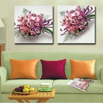 Tranh treo tường bình hoa ly hồng