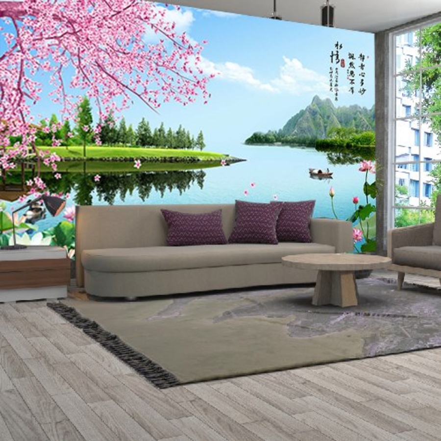 Tranh Dán Tường Thiên Nhiên Sông Nước - Mẫu 10