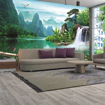 Tranh Sơn Thủy Thiên Nhiên Sông Nước - Mẫu 4