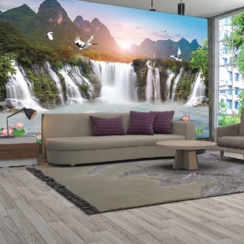 Tranh Sơn Thủy Thiên Nhiên Sông Nước - Mẫu 8