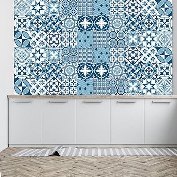 Decal gạch bông thiên thanh 2